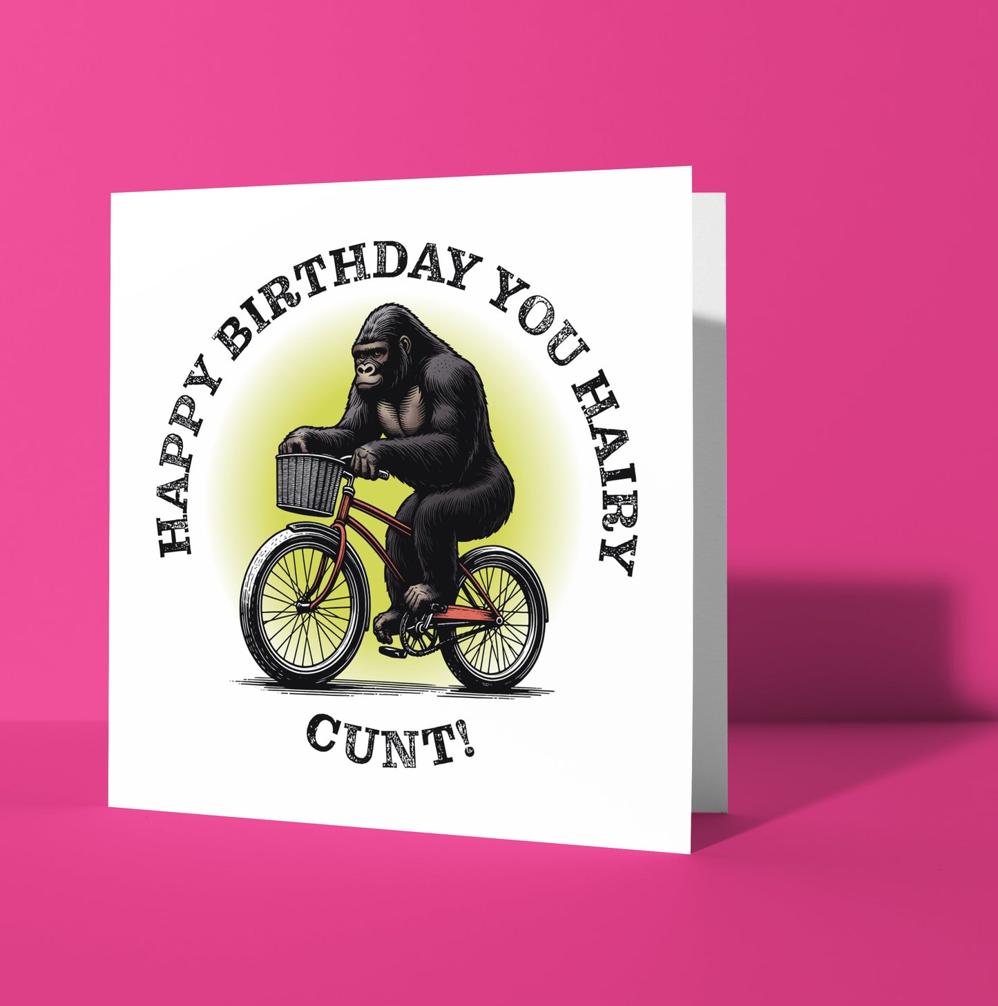 Happy Birthday You Hairy Cunt! Gorilla Card (Pack of 6)