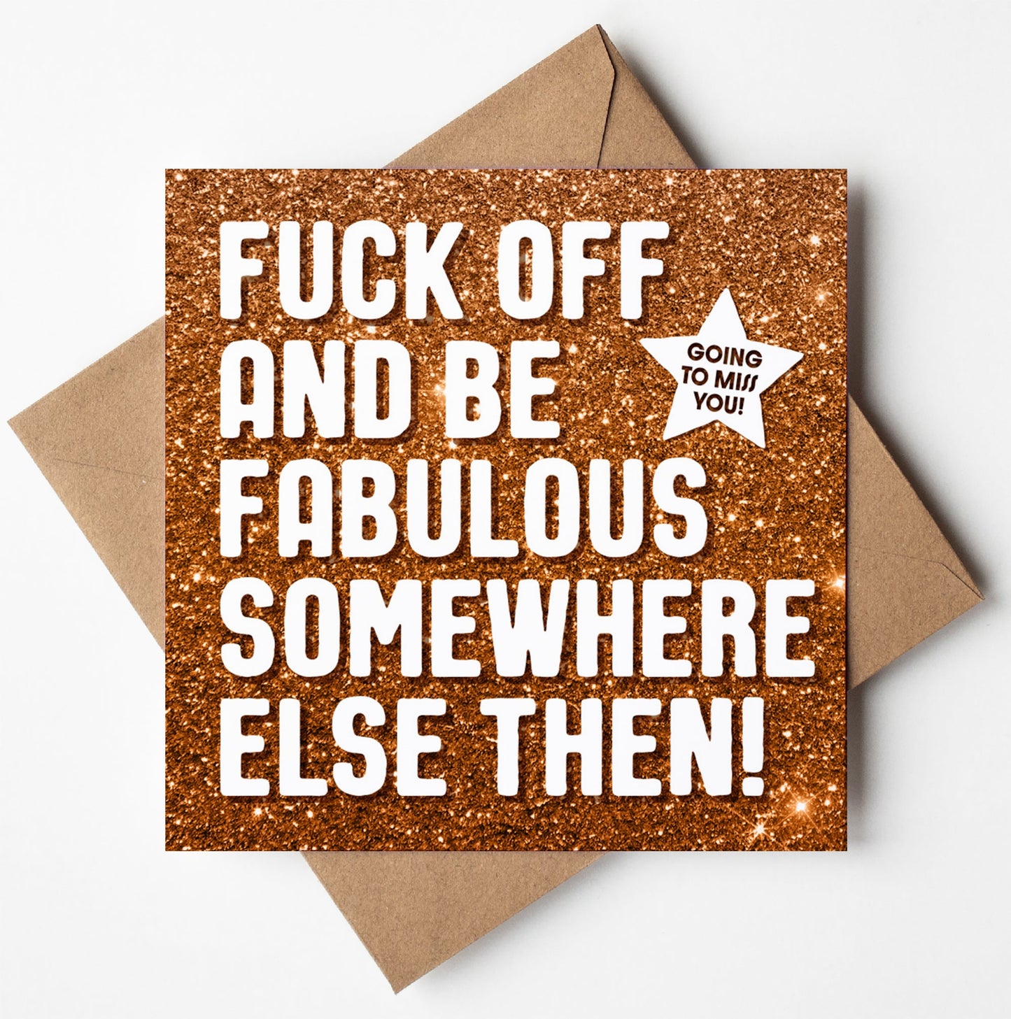 Fuck Off Fabulous Glitter Card (Pack of 6)