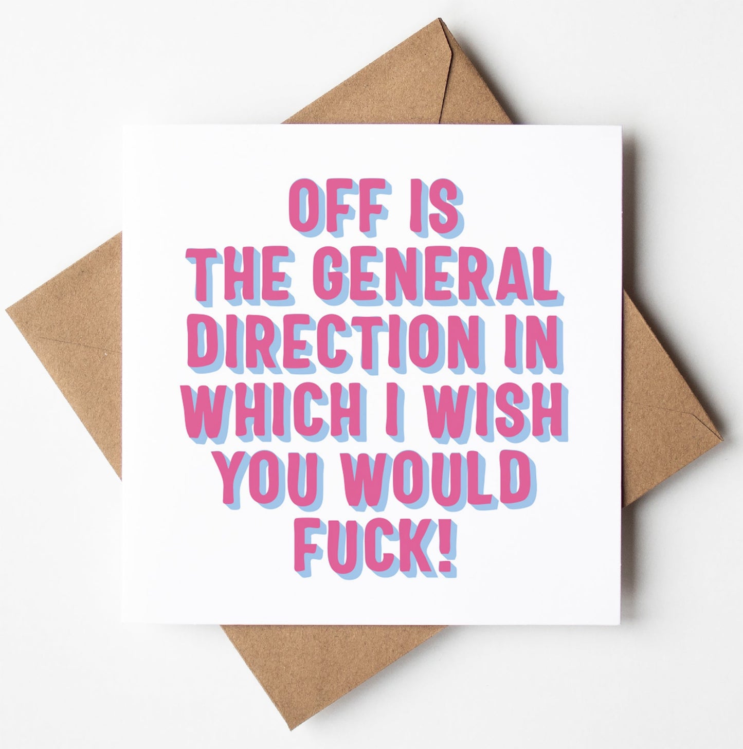 Off Is The Direction Type Card (Pack of 6)