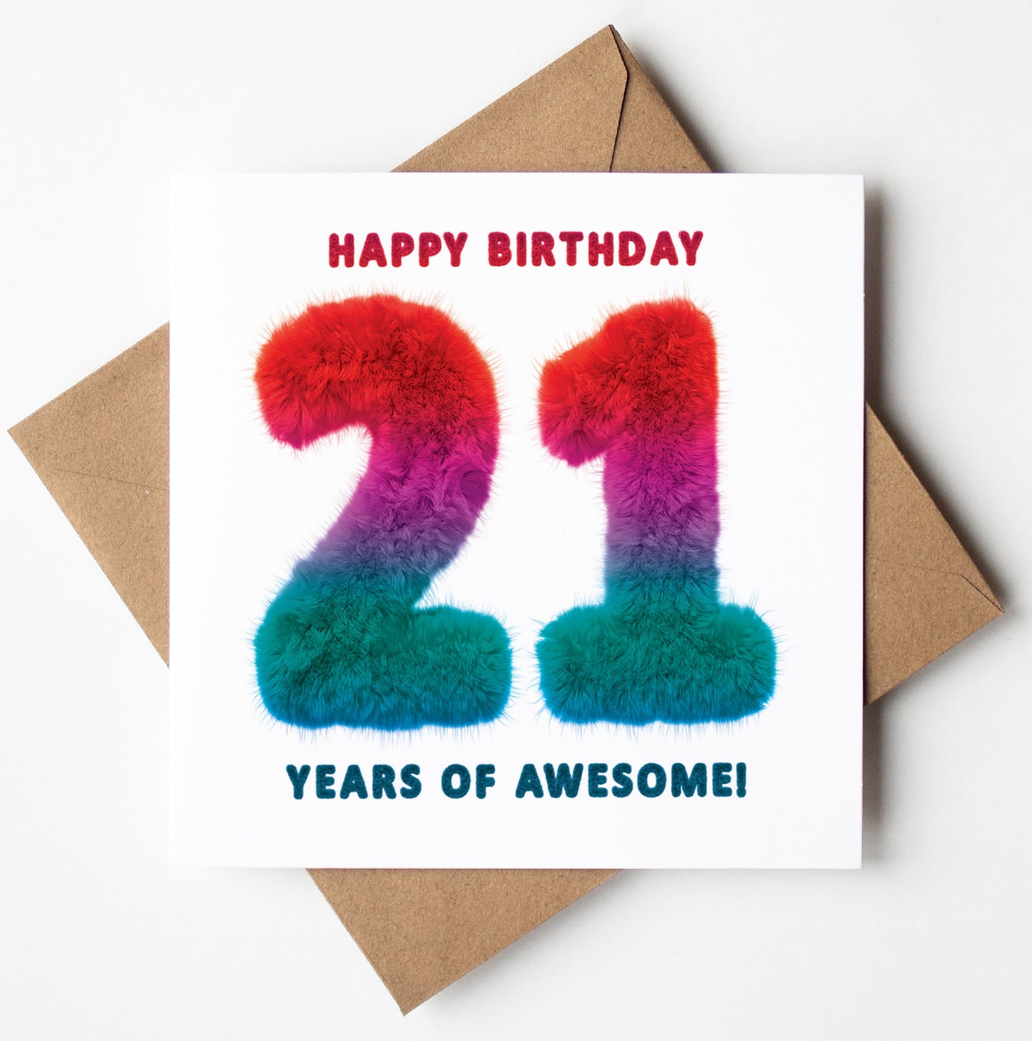 21st Birthday Card. Happy Birthday 21 Years of Awesome! Milestone Birthday Card (Pack of 6)