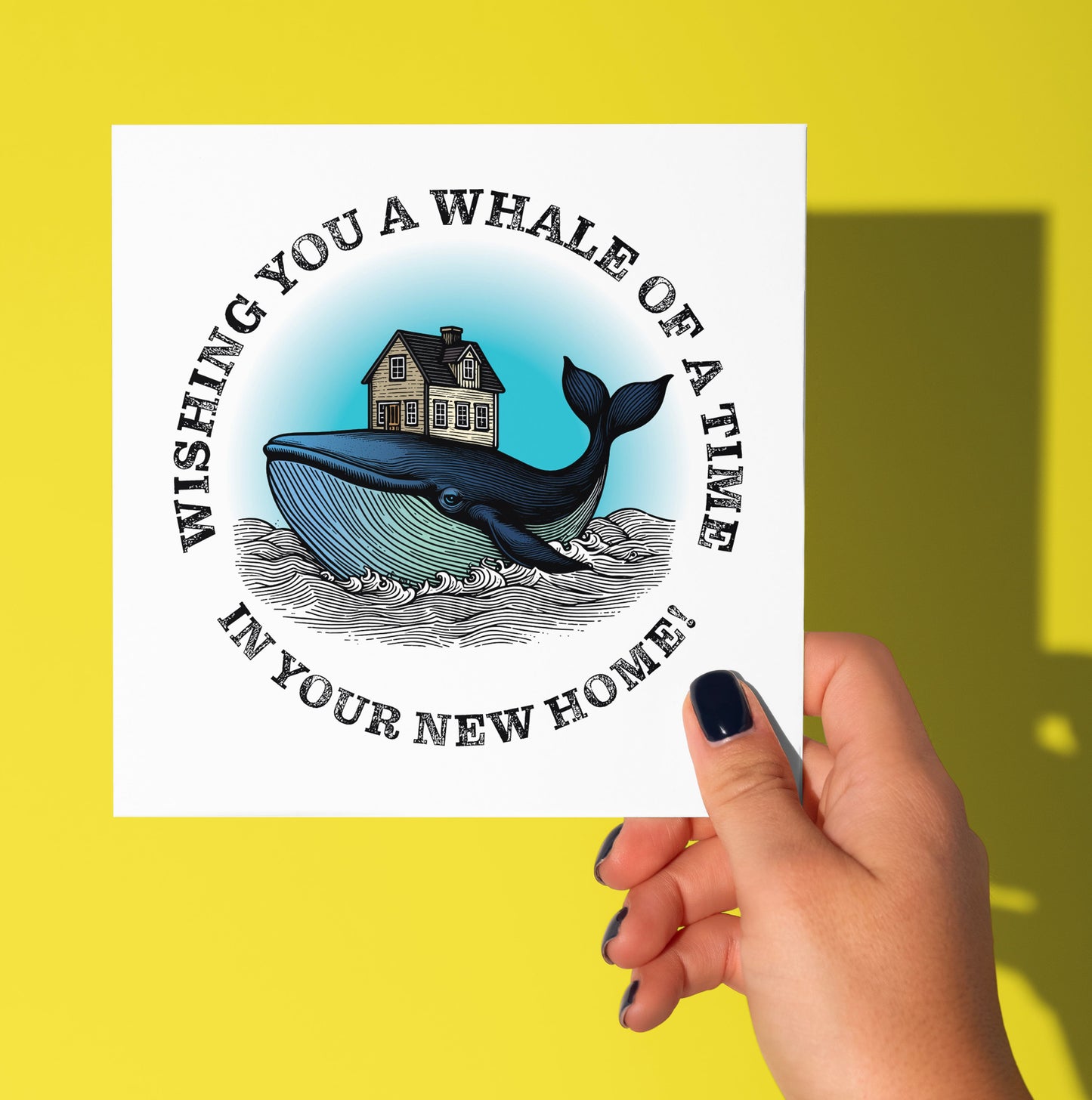 Wishing You A Whale Of A Time In Your New Home! Card (Pack of 6)