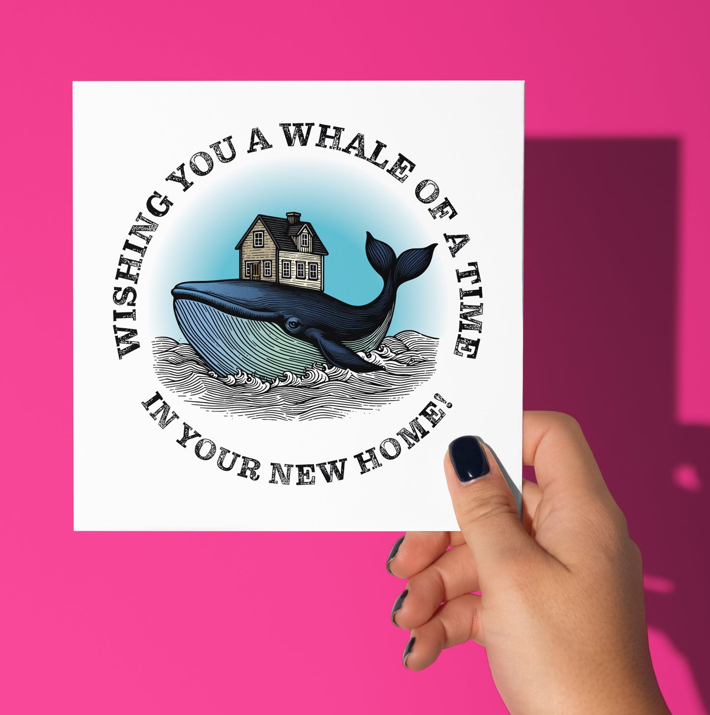 Wishing You A Whale Of A Time In Your New Home! Card (Pack of 6)