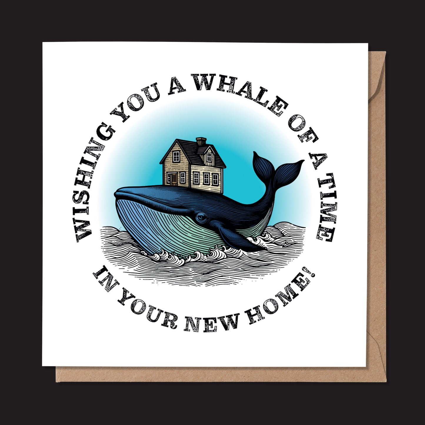 Wishing You A Whale Of A Time In Your New Home! Card (Pack of 6)