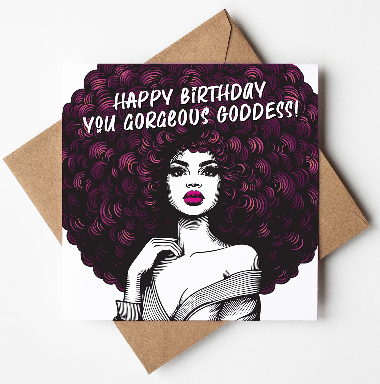 Happy Birthday You Gorgeous Goddess! Vintage Babes Birthday Card (Pack of 6)