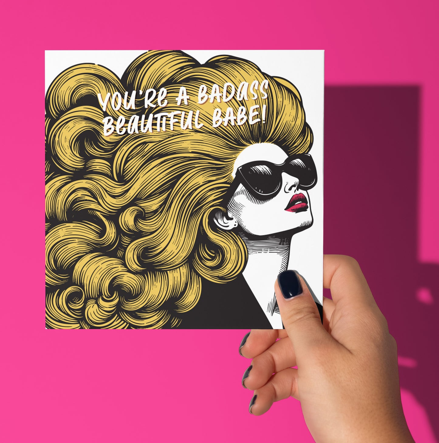 You're A Badass Beautiful Babe!! Vintage Babes Happy Birthday Card (Pack of 6)