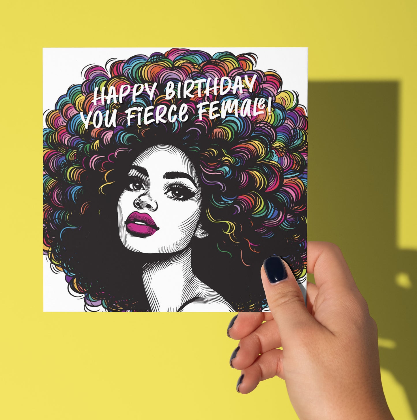 Happy Birthday You Fierce Female! Vintage Babes Birthday Card (Pack of 6)