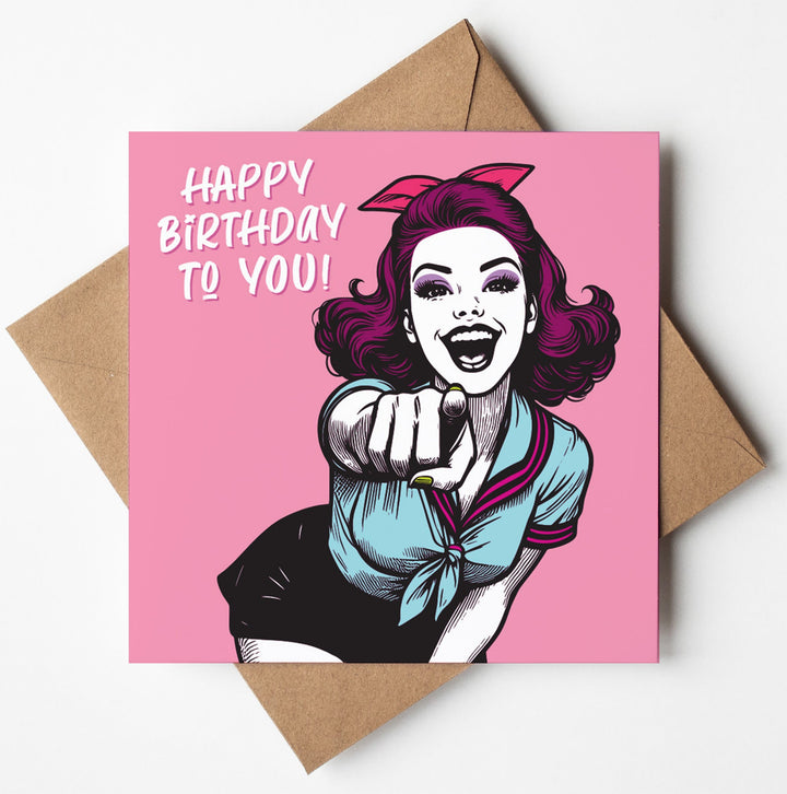 Happy Birthday To You! Vintage Babes Birthday Card (Pack of 6)