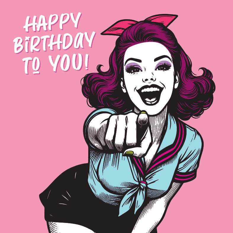 Happy Birthday To You! Vintage Babes Birthday Card (Pack of 6)