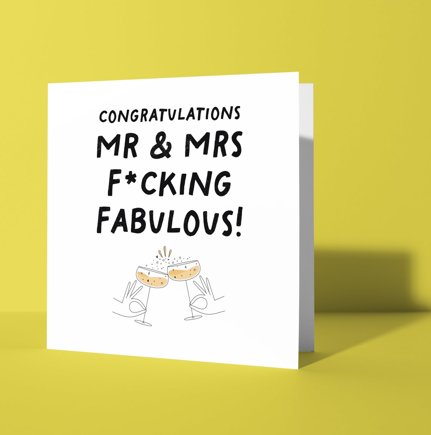 Mr and Mrs F*cking Fabulous Wedding Card (Pack of 6)