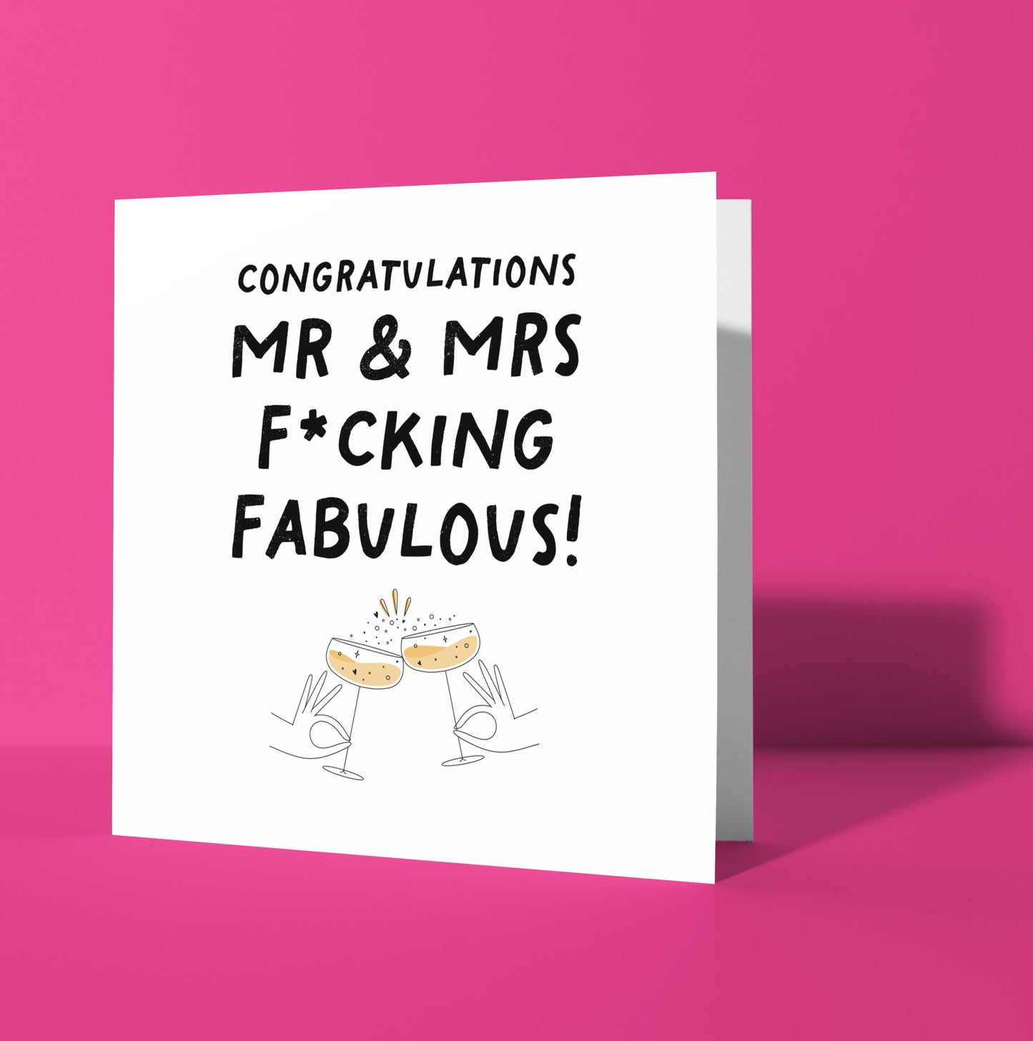 Mr and Mrs F*cking Fabulous Wedding Card (Pack of 6)