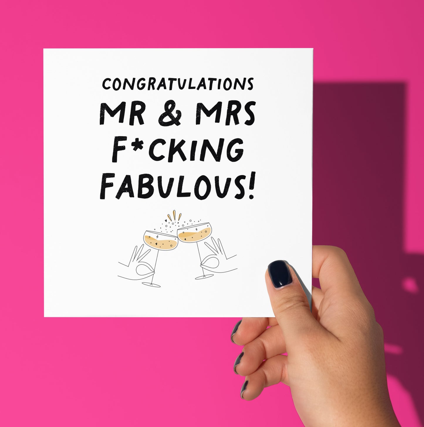 Mr and Mrs F*cking Fabulous Wedding Card (Pack of 6)
