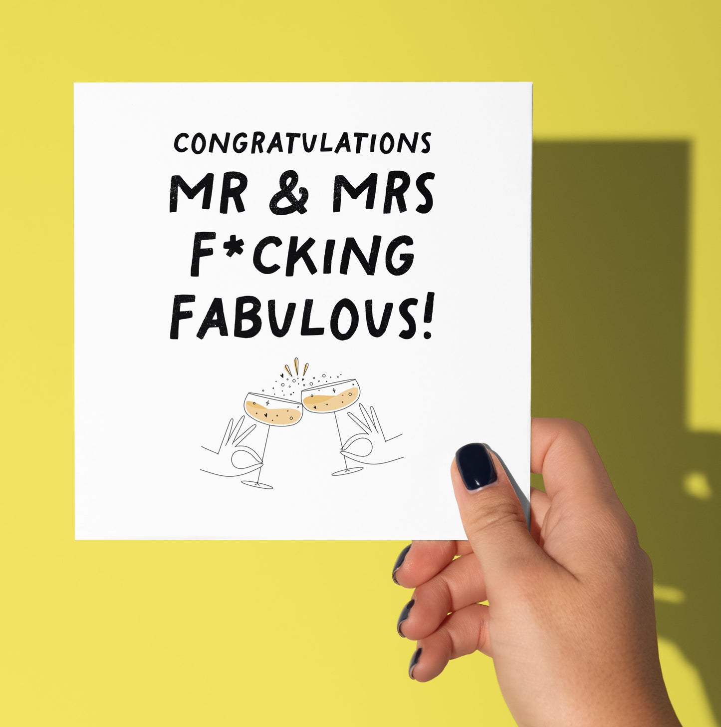 Mr and Mrs F*cking Fabulous Wedding Card (Pack of 6)