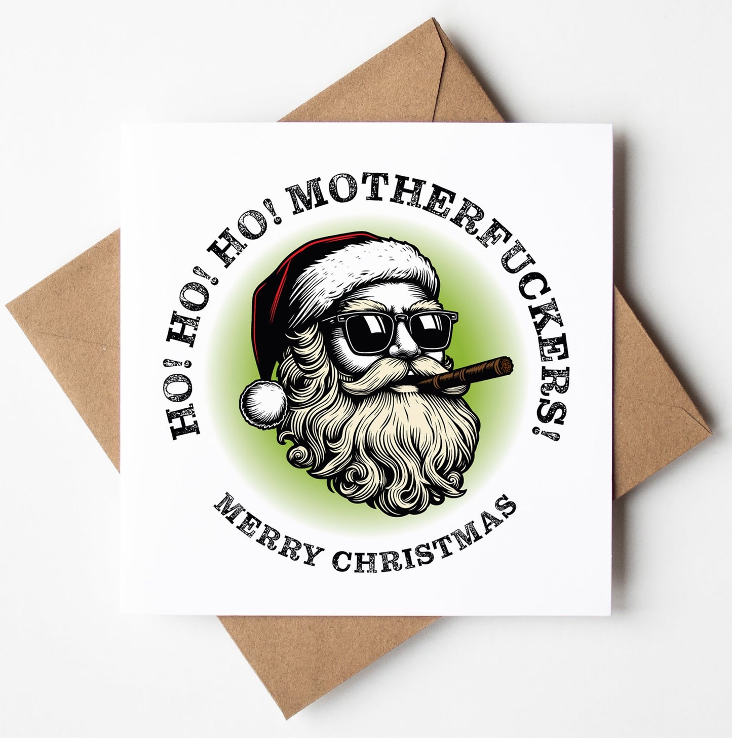 Sunglass Santa's Ho! Ho! Ho! Motherfuckers! Christmas Card (Pack of 6)