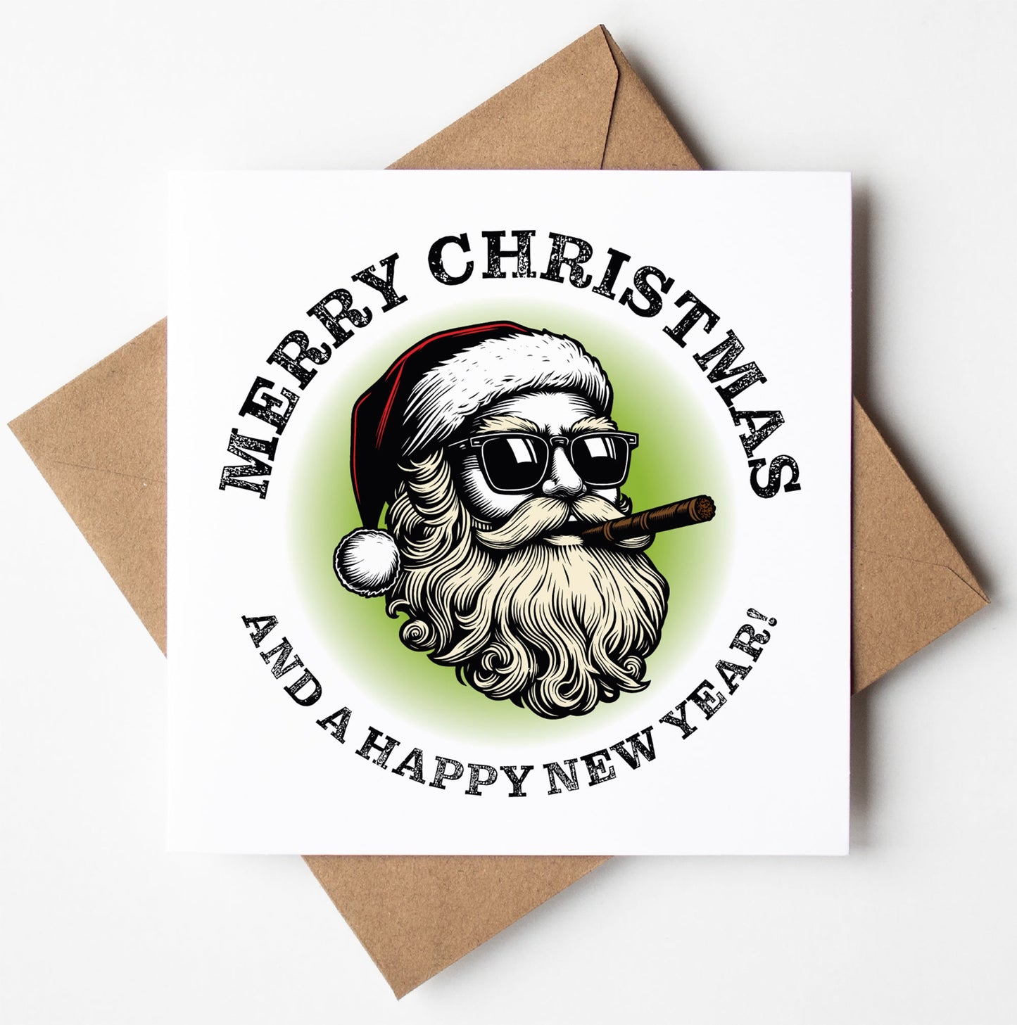 Sunglass Santa's Merry Christmas and a HNY Card (Pack of 6)