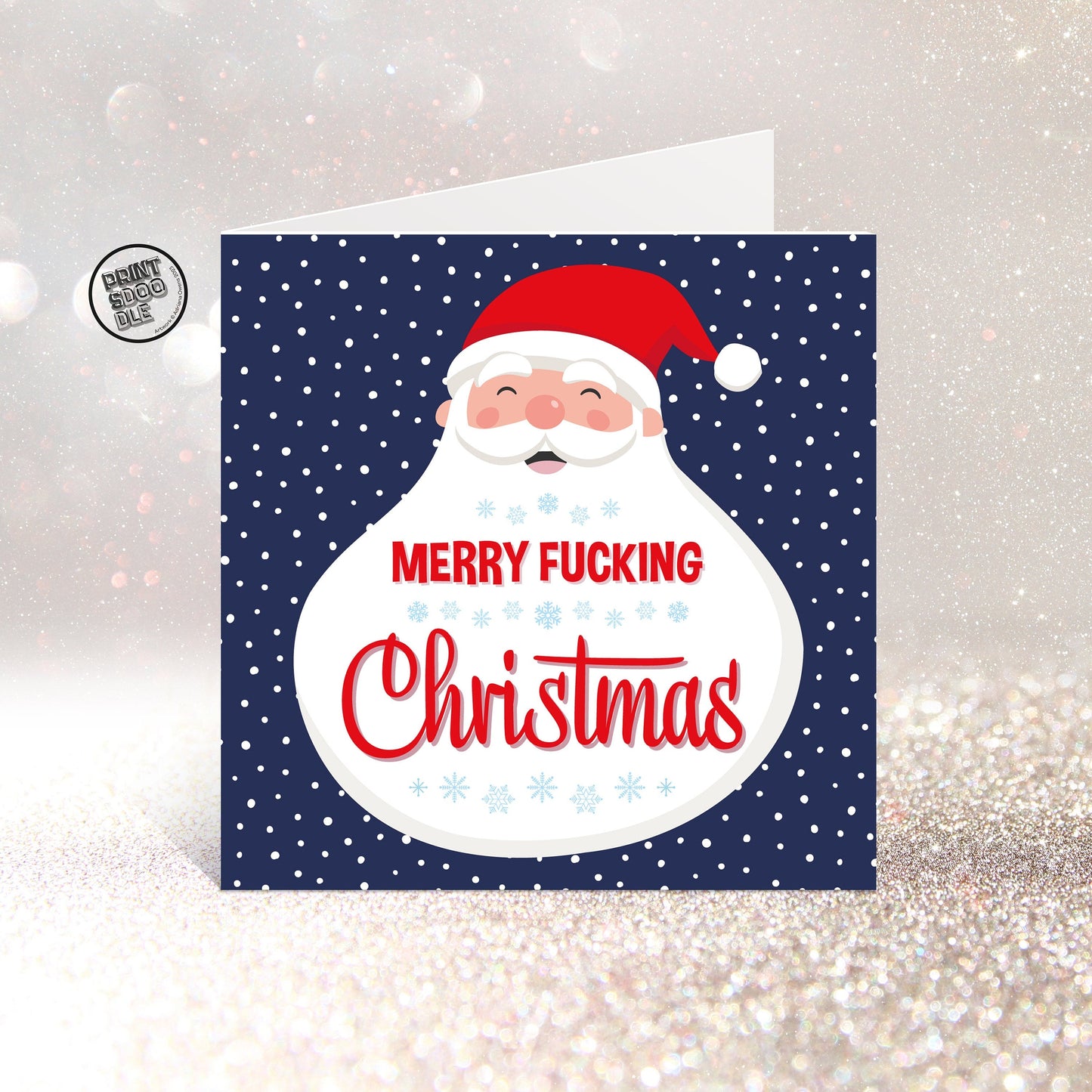 Santa Merry Fucking Christmas Card (Pack of 6)